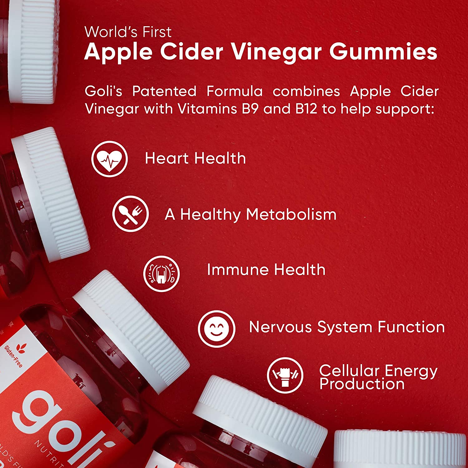  Goli Apple Cider Vinegar Gummy Vitamins - 60 Count